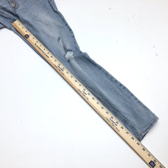 Old Navy Women's Jeans Rockstar Super Skinny Low Rise Button Fly Distressed 4 - Picture 5 of 8